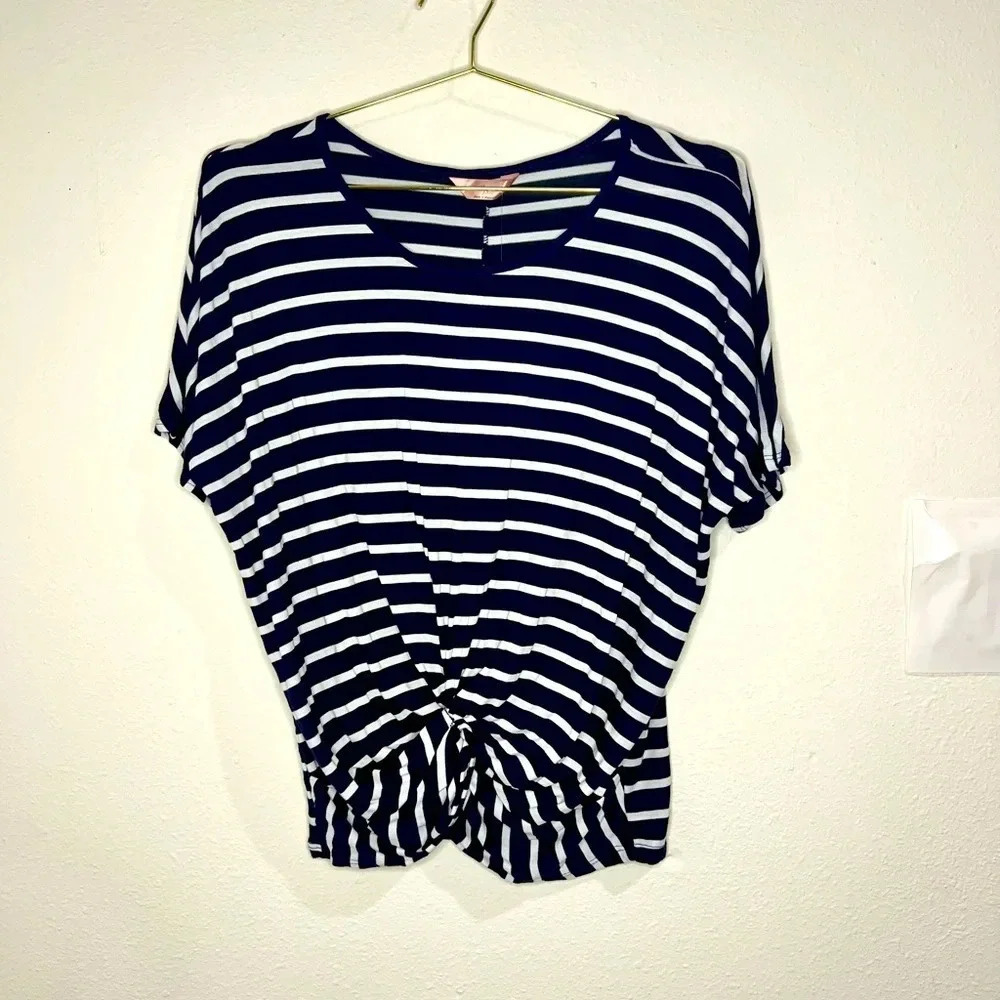 🆕 SJS Navy Blue & White Stripe Top